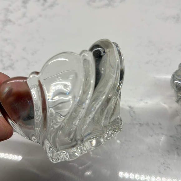 MIKASA Peppermint Clear Crystal Swirl Scalloped Edge Bowl Candy Candle D… - Picture 7 of 7